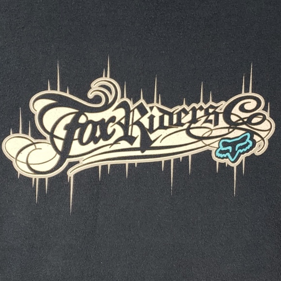 Fox Racing Co Size Large Navy Blue Graphic Tee - Picture 2 of 4